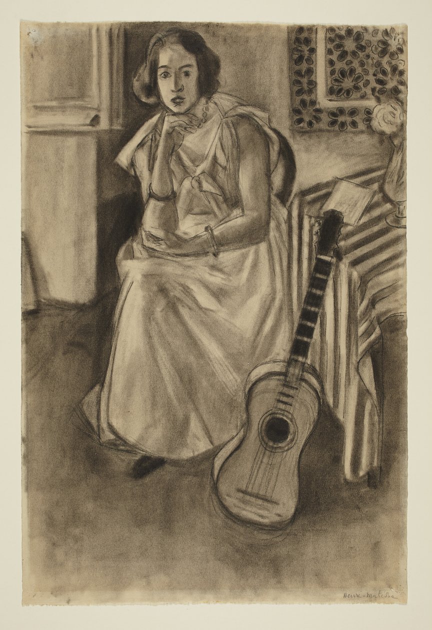 Sitzendes Modell mit Gitarre von Henri Matisse