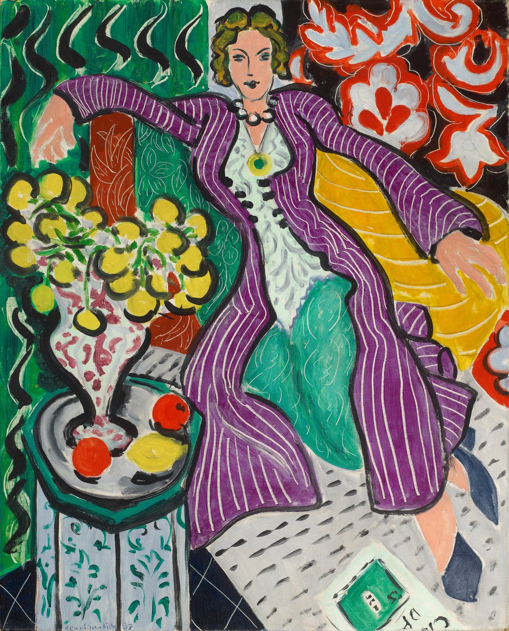 Frau in einem lila Mantel von Henri Matisse