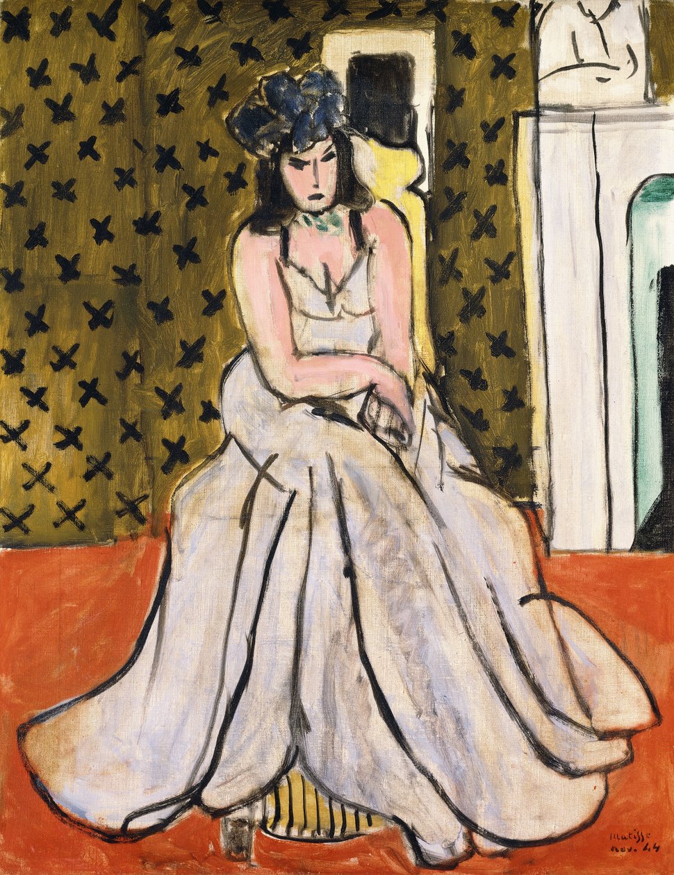 Frau mit blauem Hut von Henri Matisse