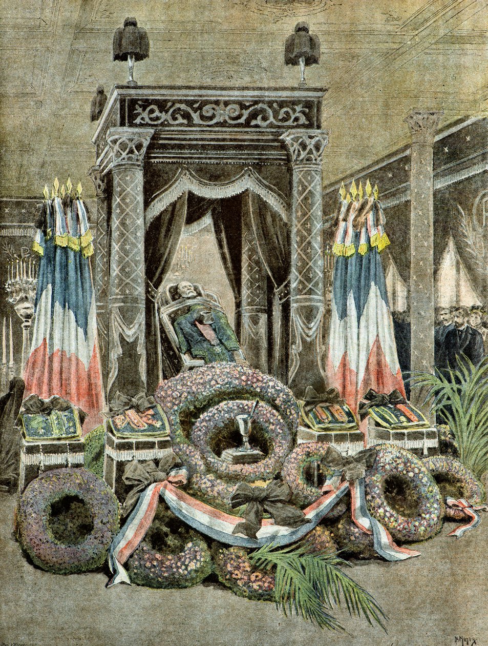 Tod von Louis Pasteur, 1895 (Illustration) von Henri Meyer