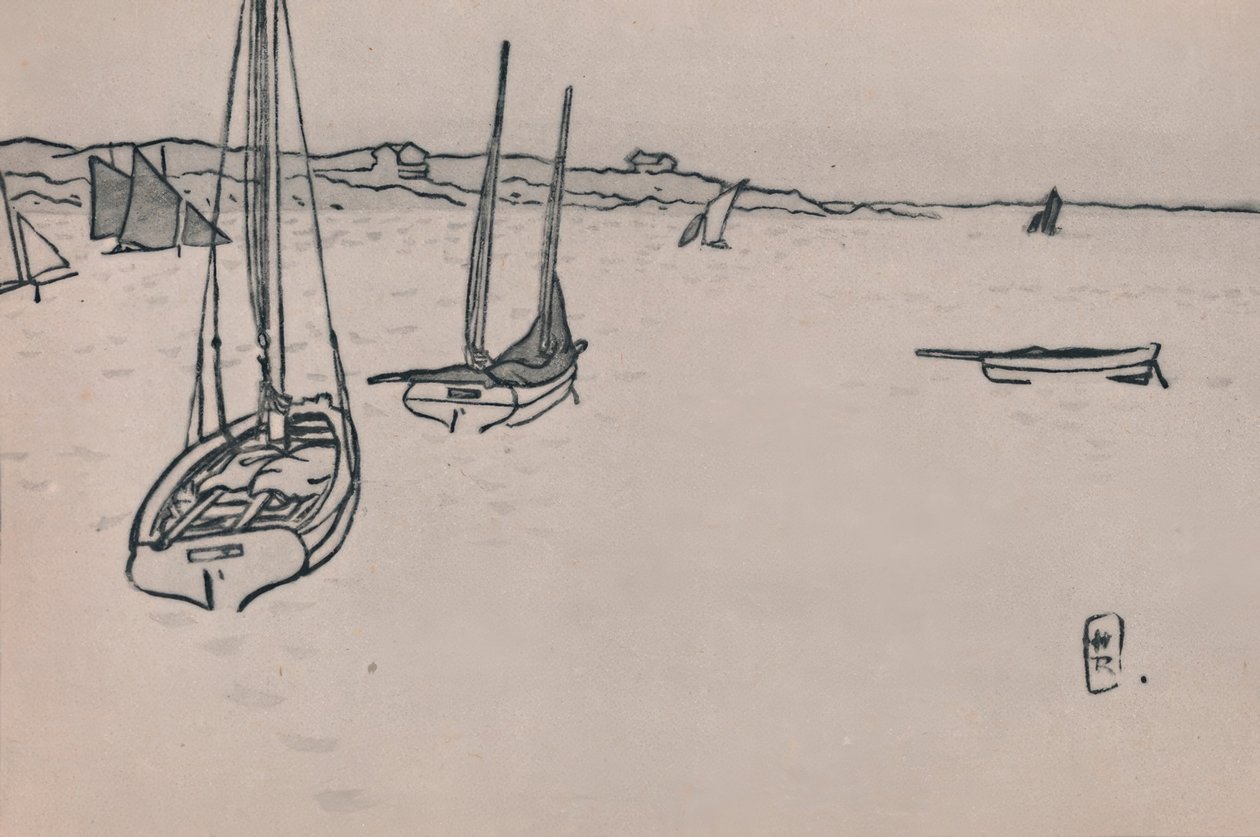 Bretonische Landschaft von Henri Rivière