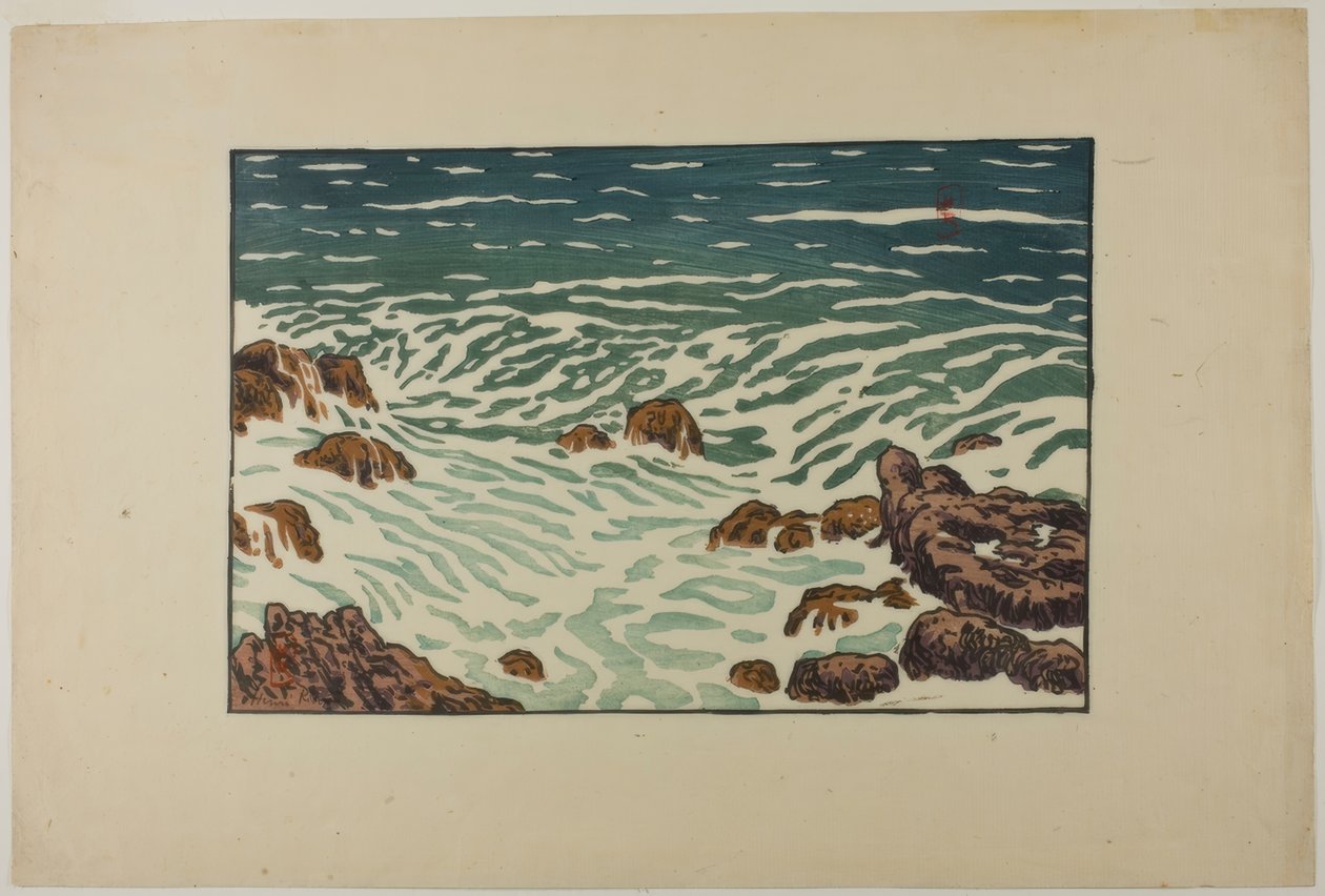 Kleine Welle aufsteigend, Pointe de la Haye von Henri Rivière