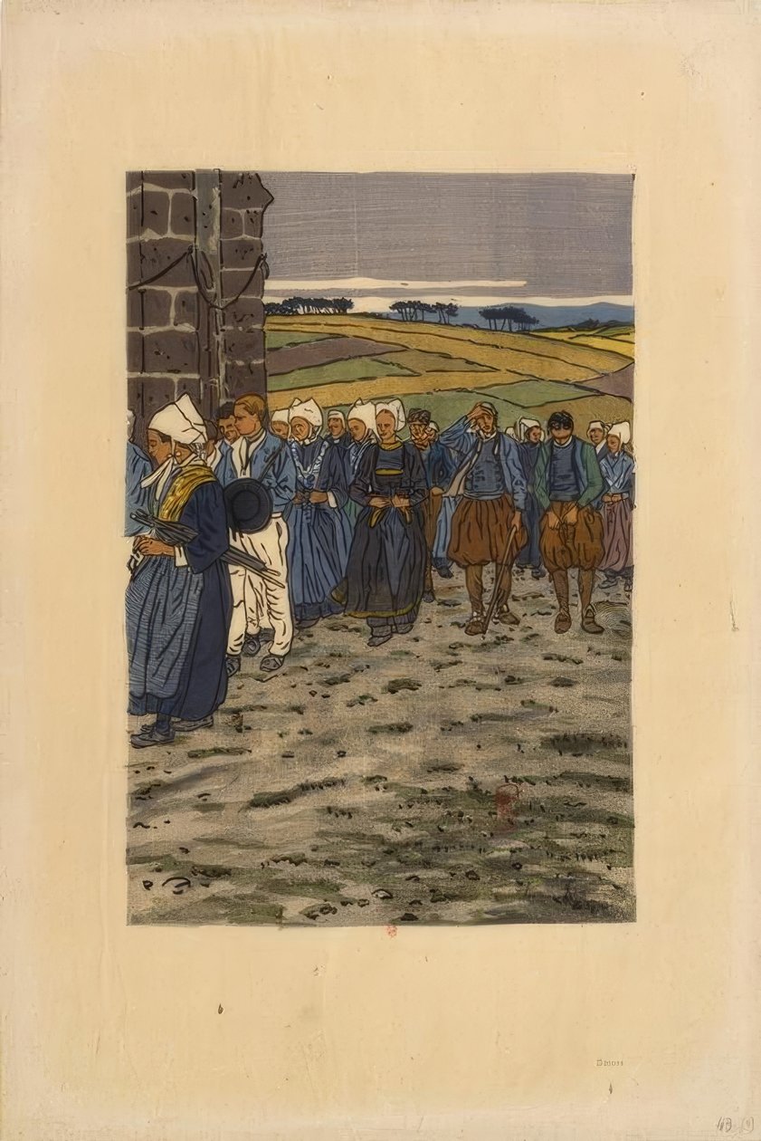 Die Vergebung von Sainte-Anne-la-Palud von Henri Rivière