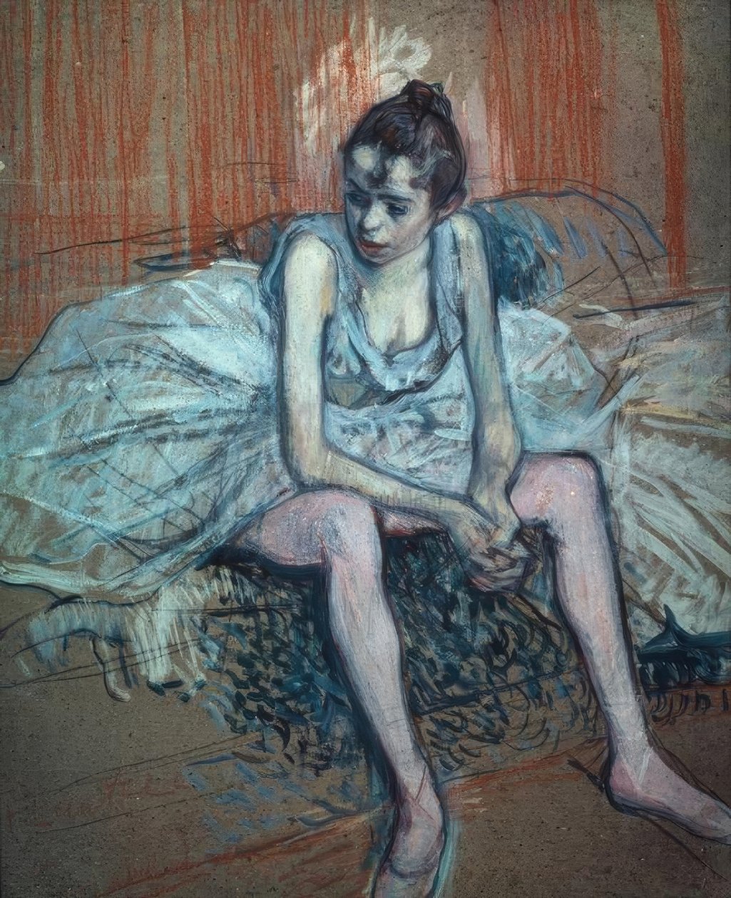 Sitzende Tänzerin von Henri de Toulouse Lautrec