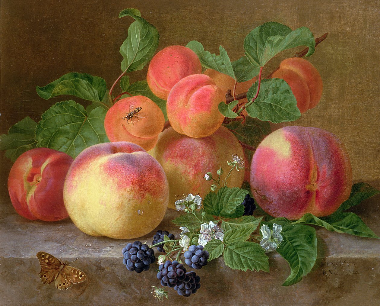 Stillleben mit Pfirsichen von Henriëtte Ronner Knip