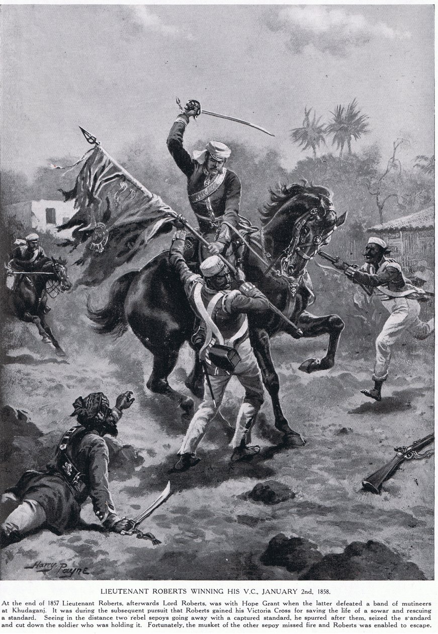 Lt. Roberts gewinnt sein Victoria-Kreuz, Januar 1858 von Henry A. Payne