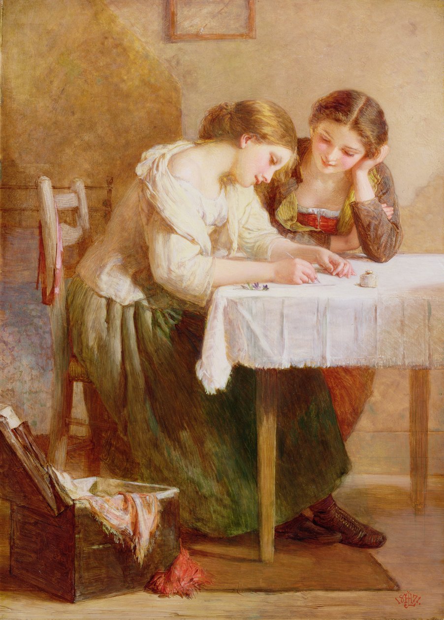 Der Liebesbrief, 1871 von Henry Le Jeune