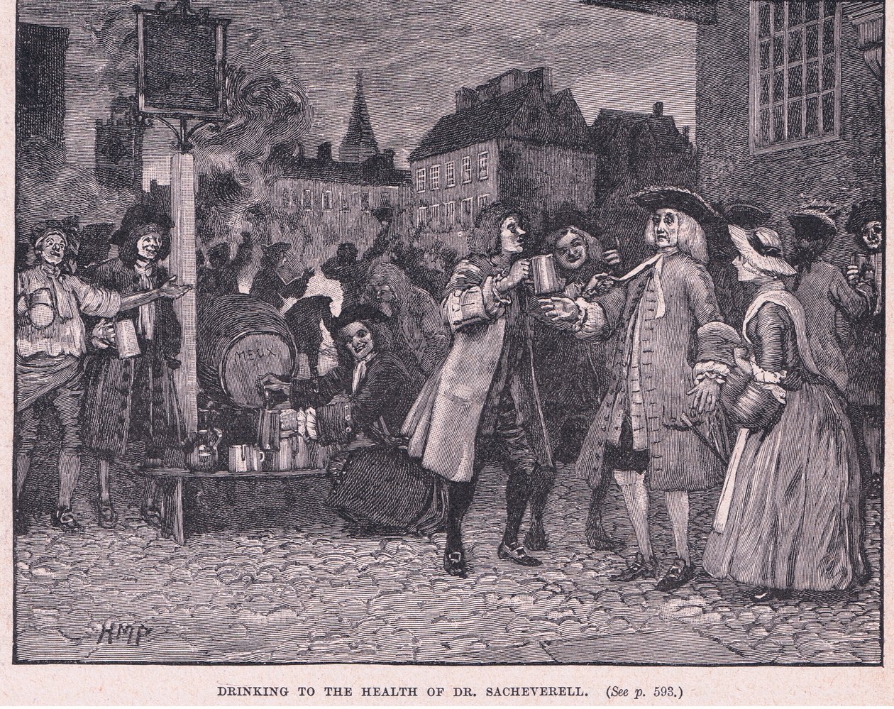 Trinken auf die Gesundheit von Dr. Saheverell AD 1710 von Henry Marriott Paget