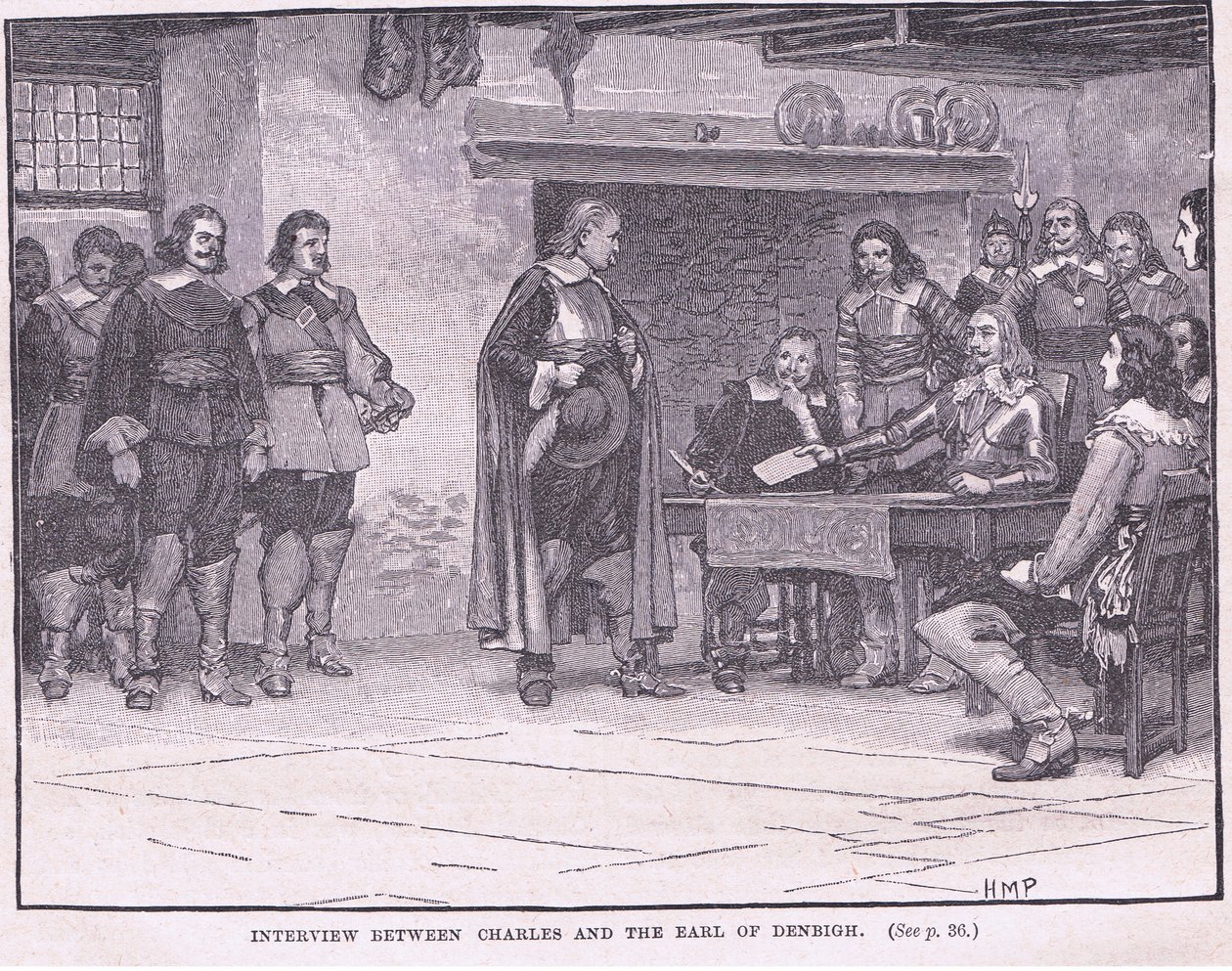 Interview zwischen Charles und dem Earl of Denbigh, 1644 von Henry Marriott Paget