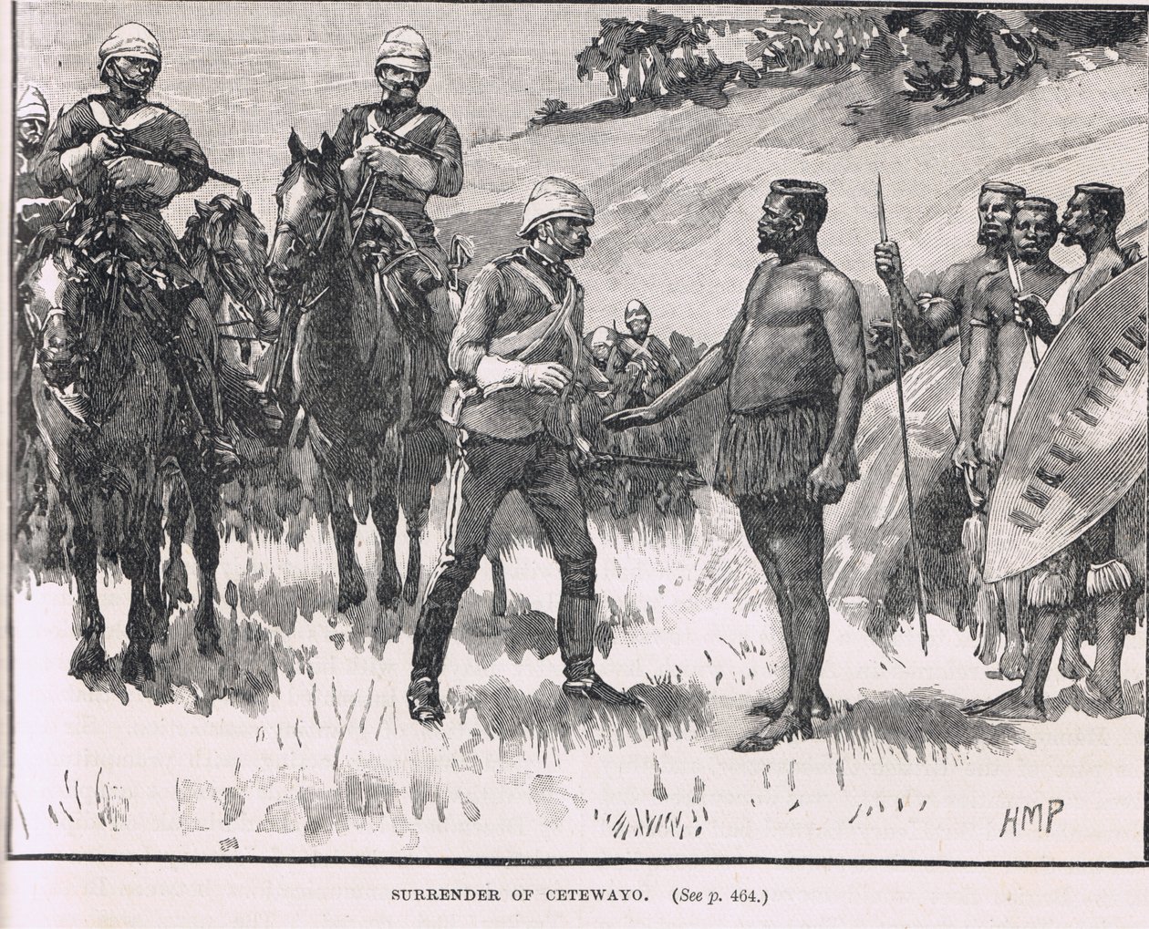 Kapitulierung von Cetewayo, Illustration aus Cassell