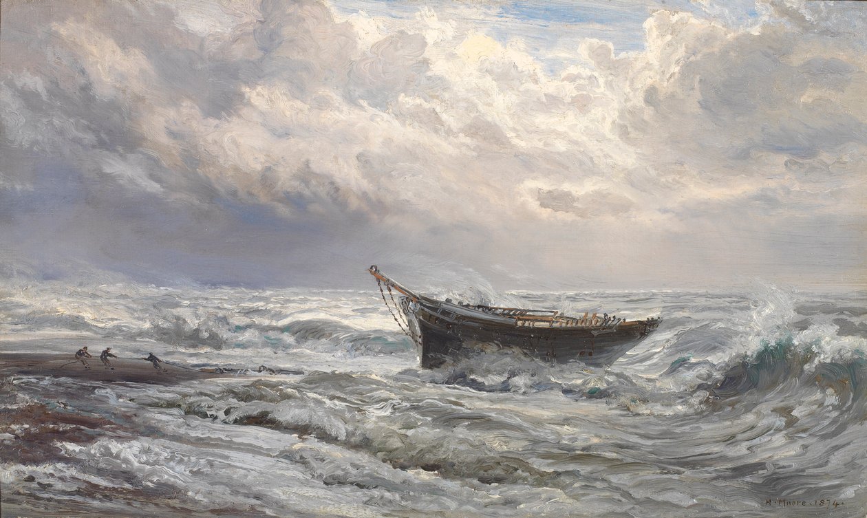 Stürmische See, 1874 von Henry Moore