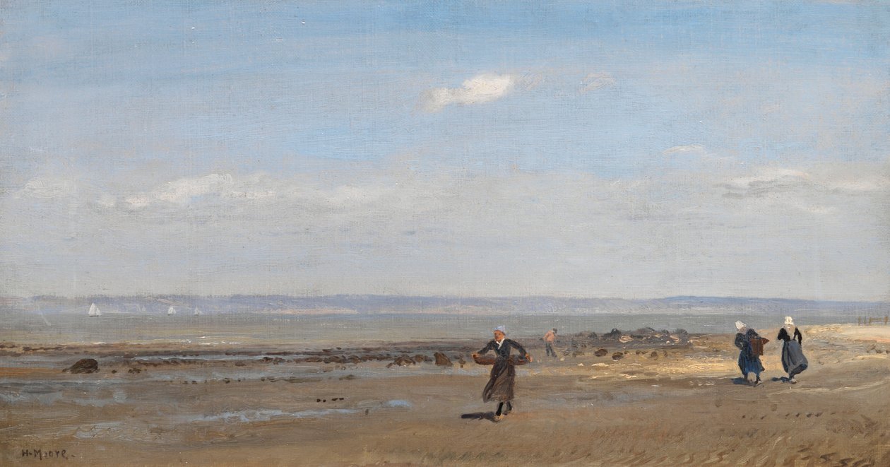 Frauen am Strand bei Ebbe von Henry Moore