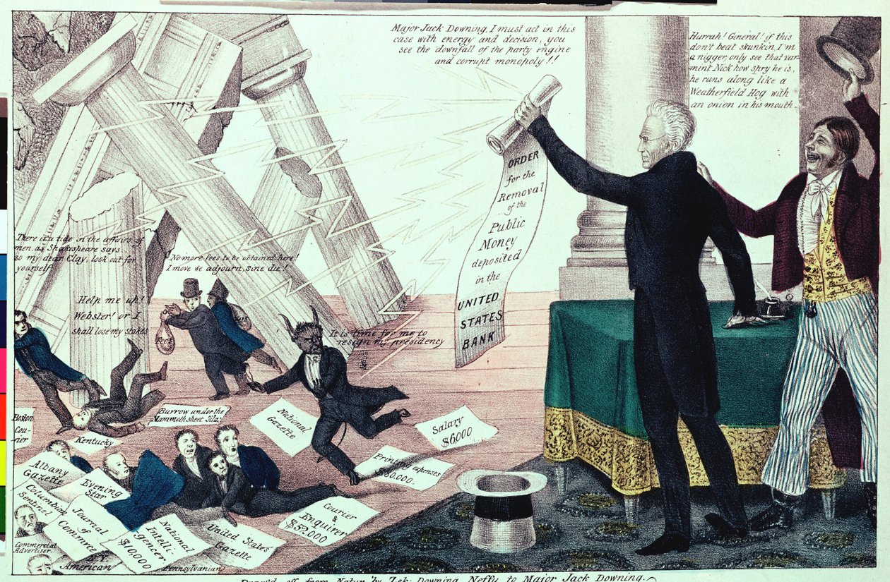 Niedergang der Mutter Bank, 1833 von Henry R. Robinson