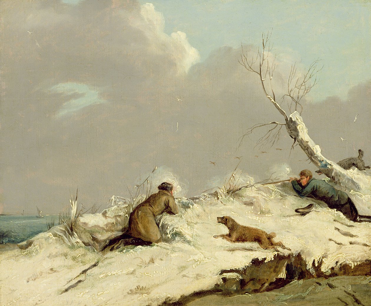 Entenjagd im Winter von Henry Thomas Alken