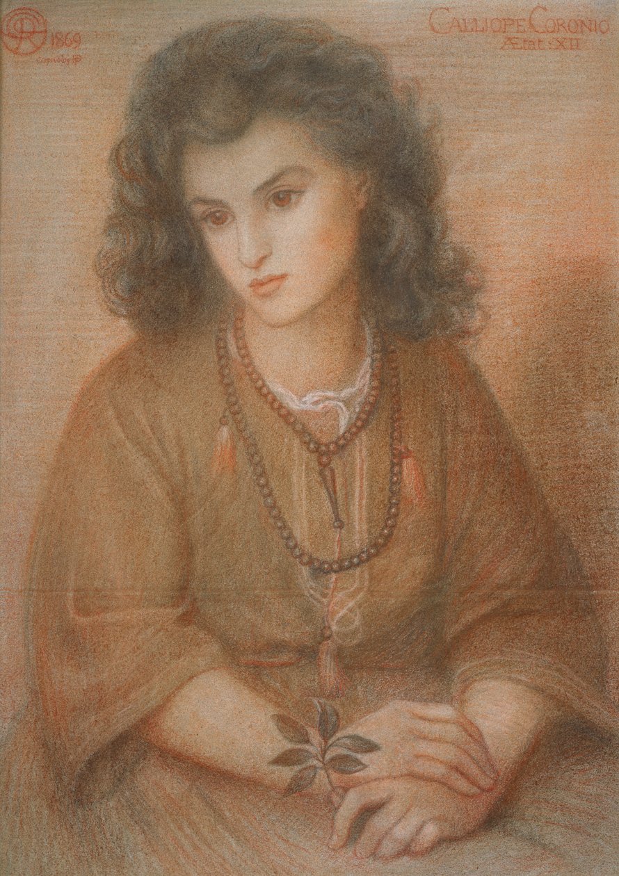 Calliope Coronio, nach Dante Gabriel Rossetti, 1869 von Henry Treffry Dunn