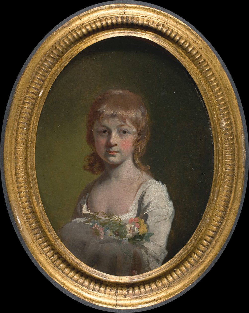 Mädchen mit einem Blumenstrauß von Henry Walton