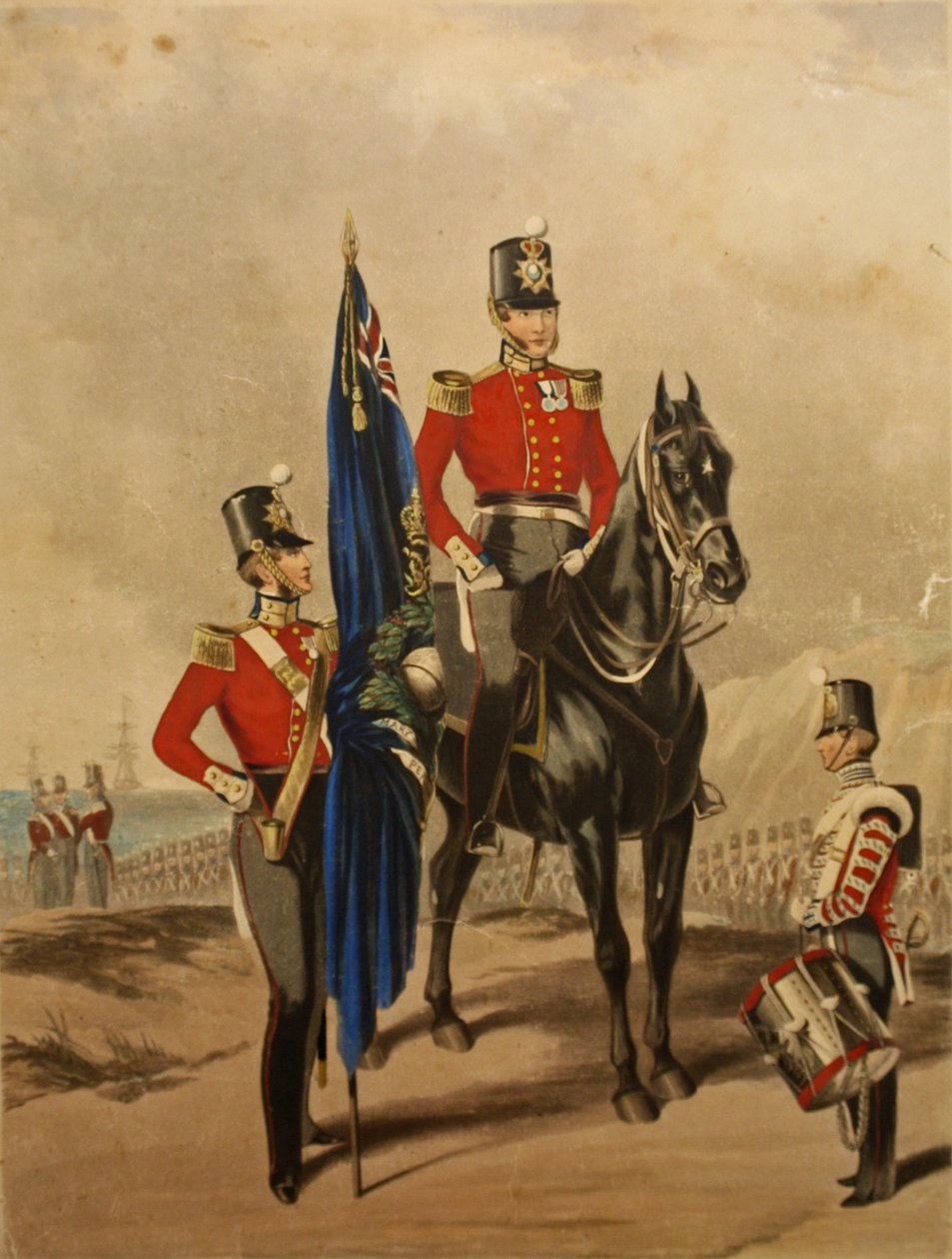 Die Royal Marines zeigen einen Feldoffizier und einen 2. Leutnant, 1850 von Henry de Daubrava