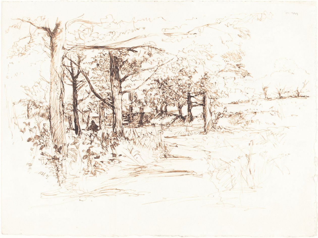 Landschaft mit einer baumgesäumten Allee von Henry Eddowes Keene