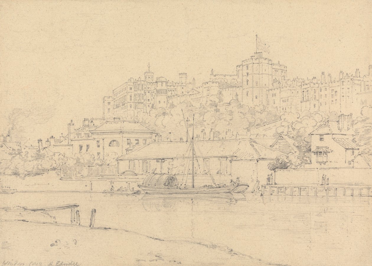Schloss Windsor von den Brocas von Henry Edridge