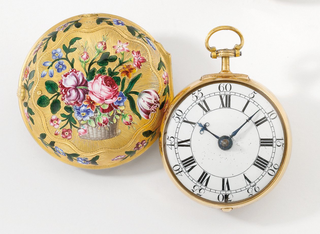 Doppelgehäuse-Taschenuhr, 1758 von Henry Hindley