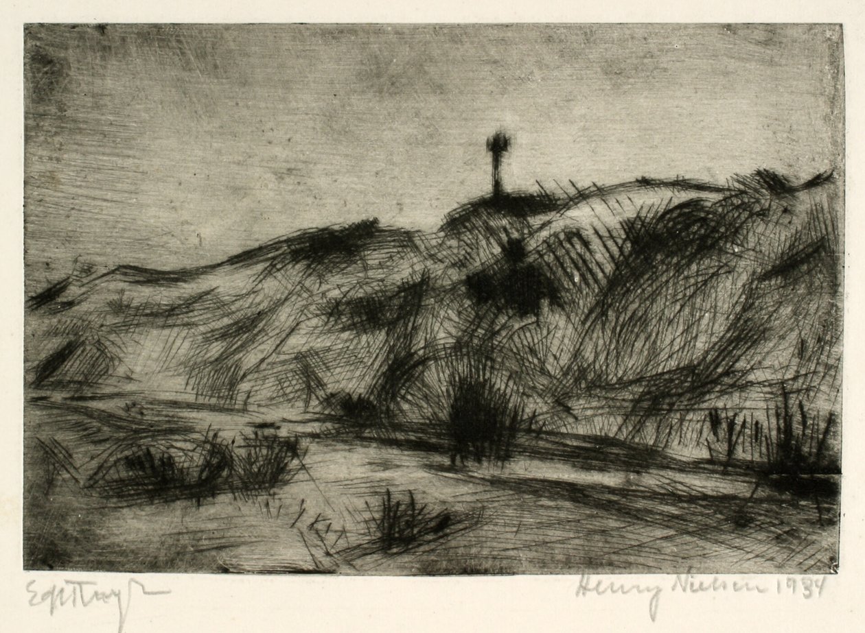 Dünenlandschaft mit Seezeichen von Henry Nielsen