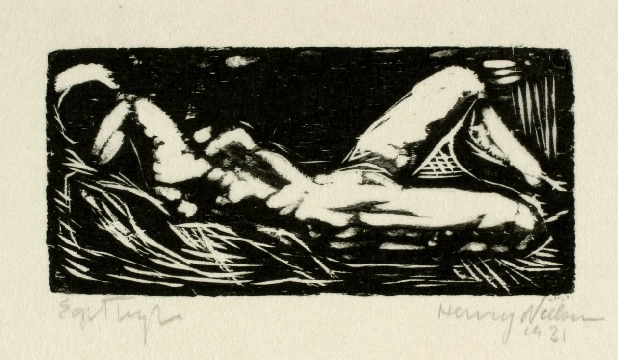 Liegendes weibliches Modell von Henry Nielsen