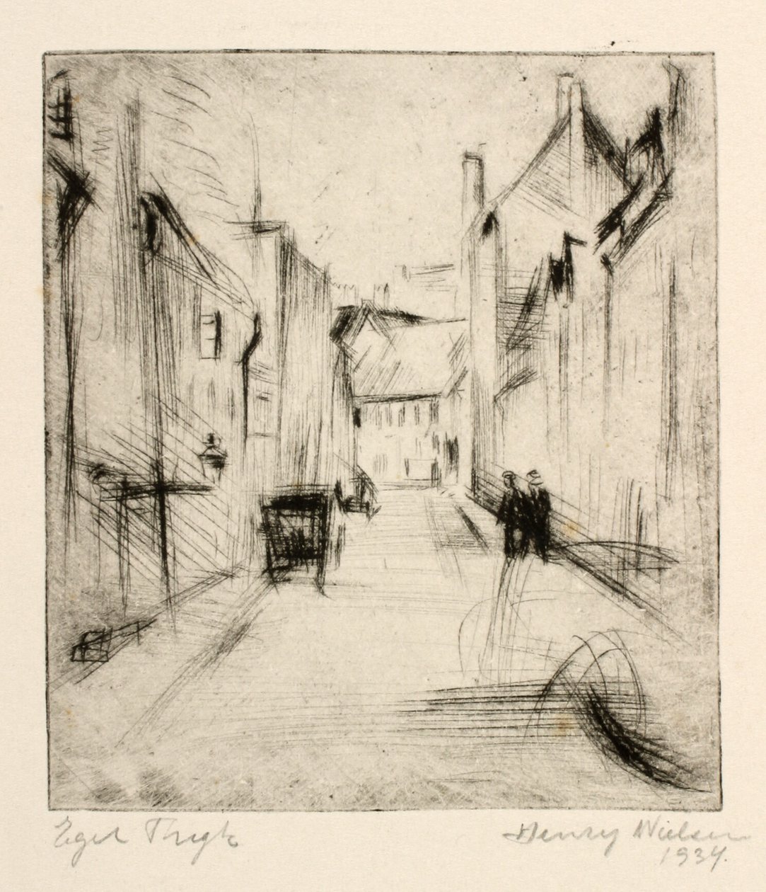 Gasse in Allinge von Henry Nielsen