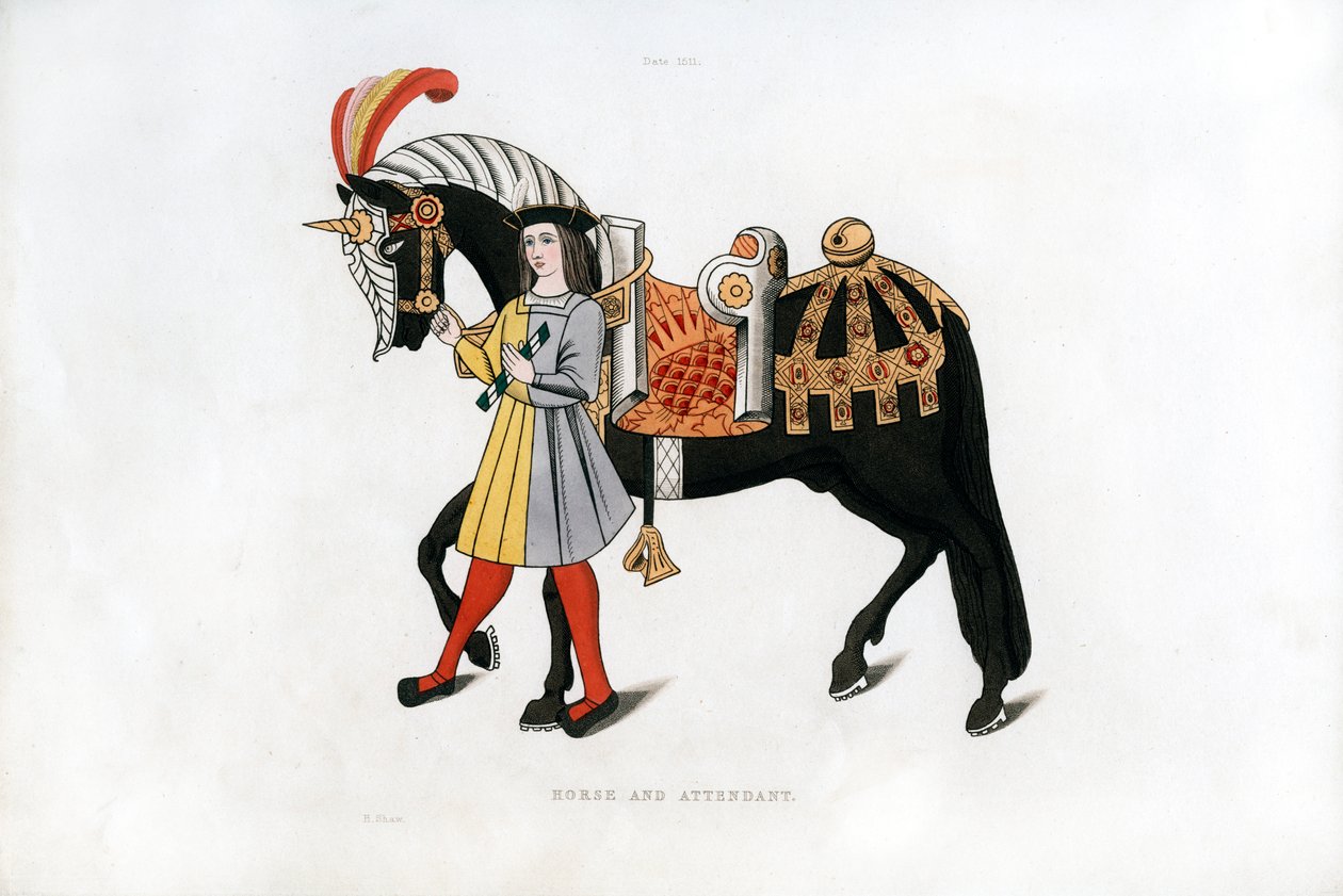 Pferd und Begleiter, ca. 1511, 1843 von Henry Shaw