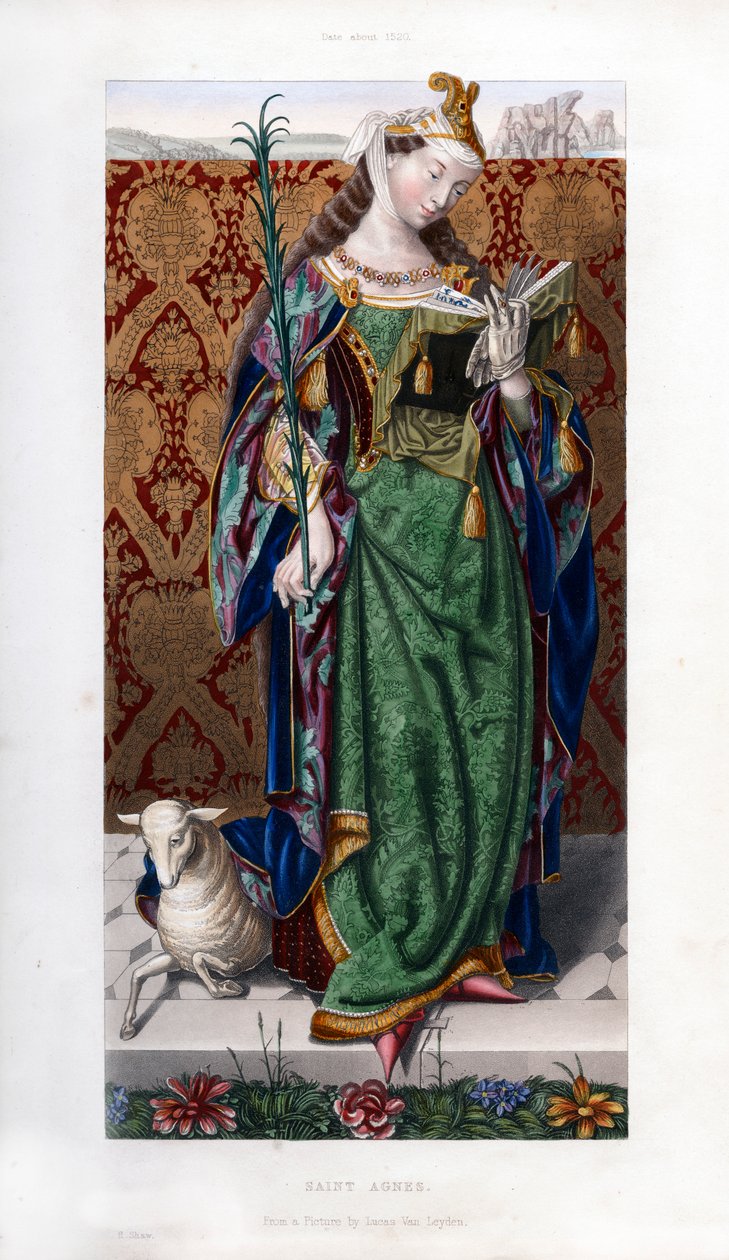Heilige Agnes, um 1520, 1843 von Henry Shaw