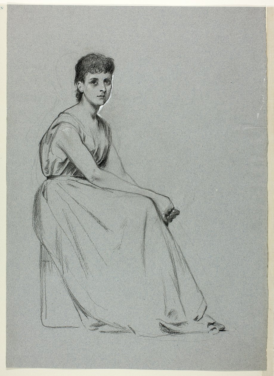 Sitzende Frau nach rechts gewandt von Henry Stacy Marks