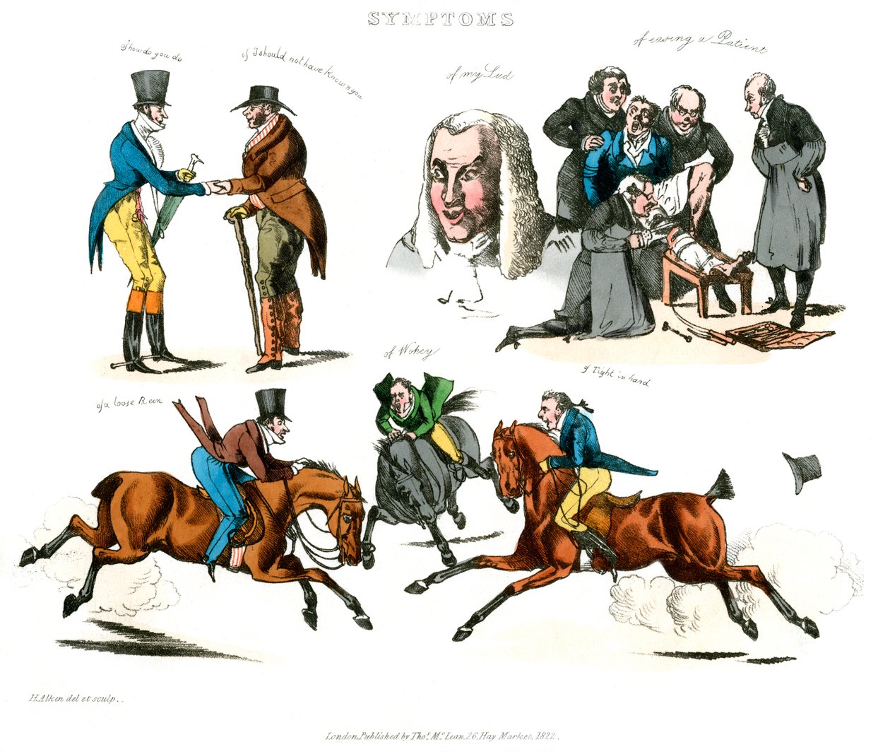 Symptome des Amüsiertseins, 1822 von Henry Thomas Alken