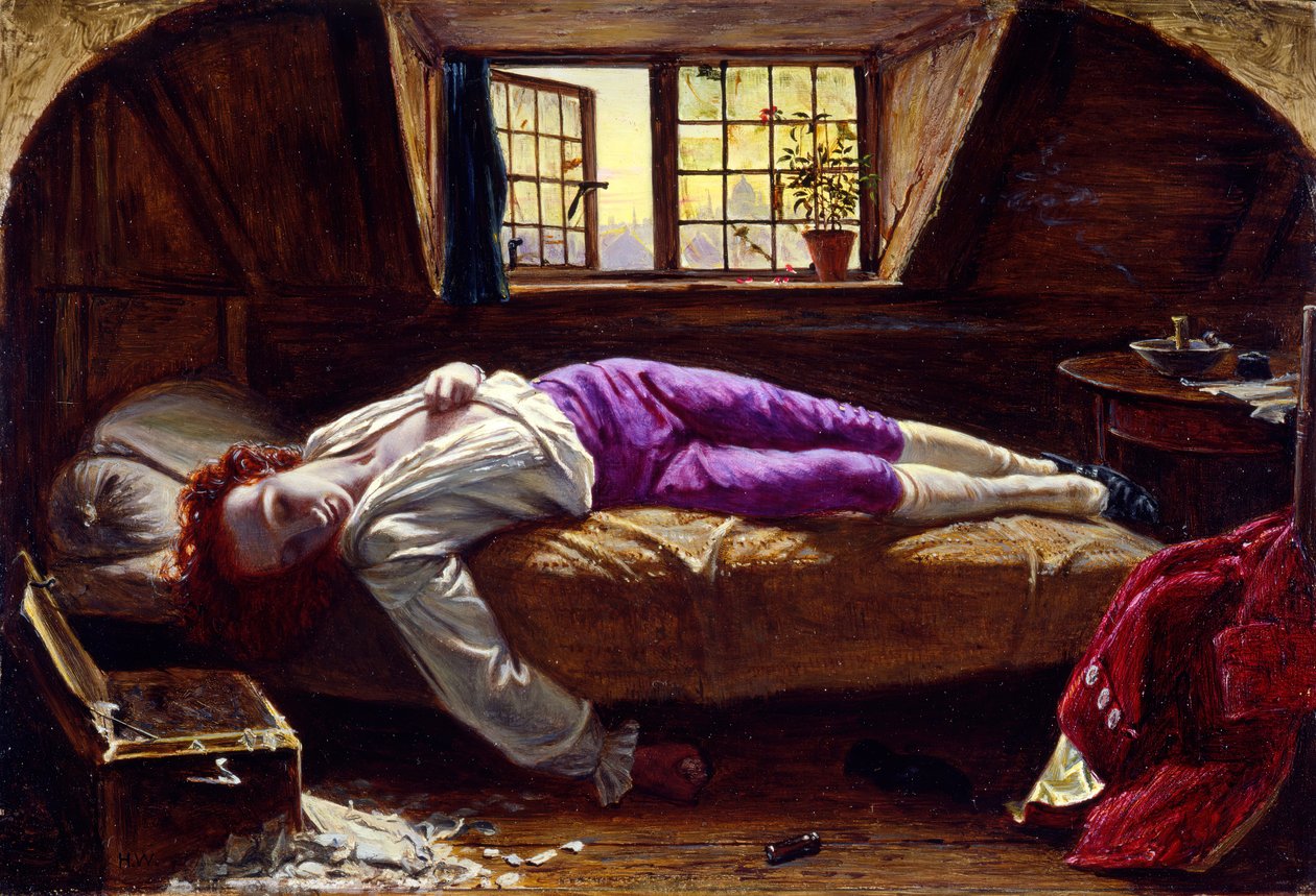 Der Tod von Chatterton, 1856 von Henry Wallis