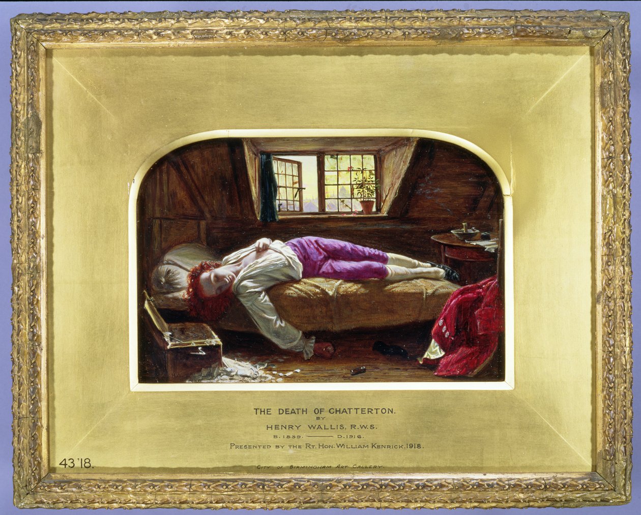 Der Tod von Chatterton, ca. 1856 von Henry Wallis