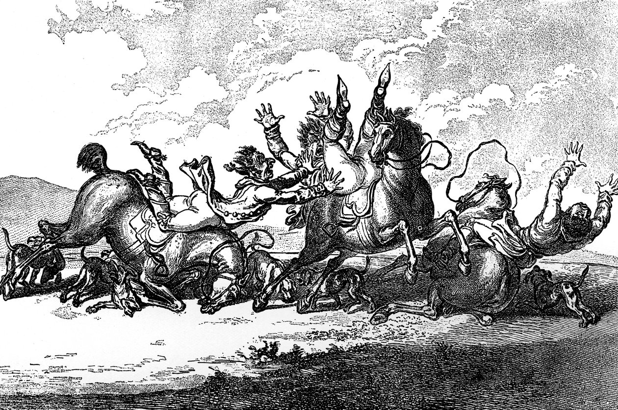 Hunde werfen ab, 1800 von Henry William Bunbury