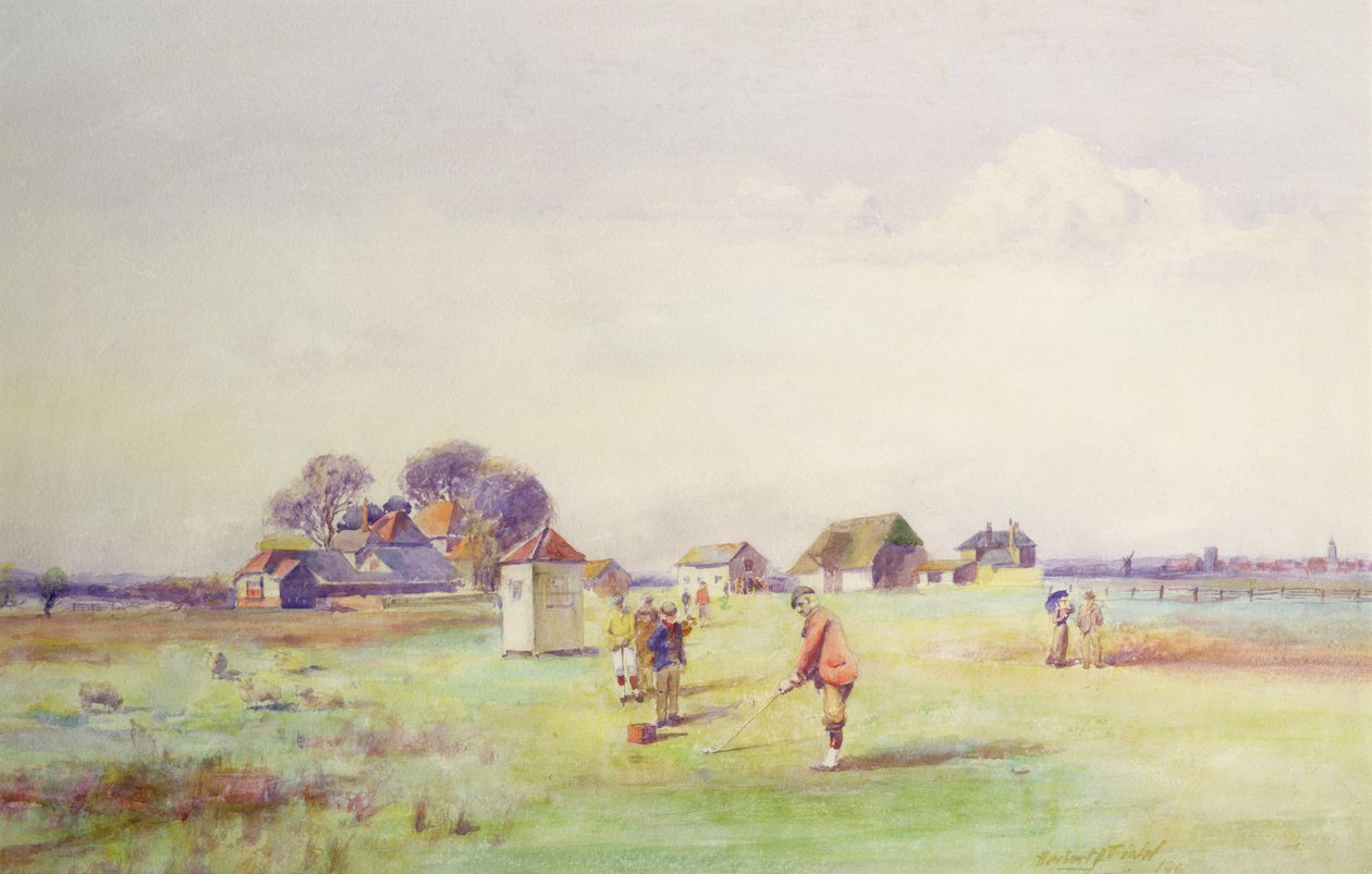 Das erste Tee am Royal St. Georges, Sandwich, 1910 von Herbert John Finn