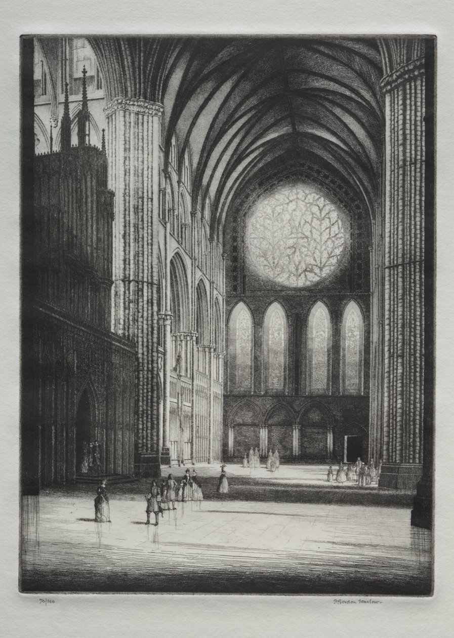 Lincoln-Kathedrale, Innenansicht von Herbert Gordon Warlow