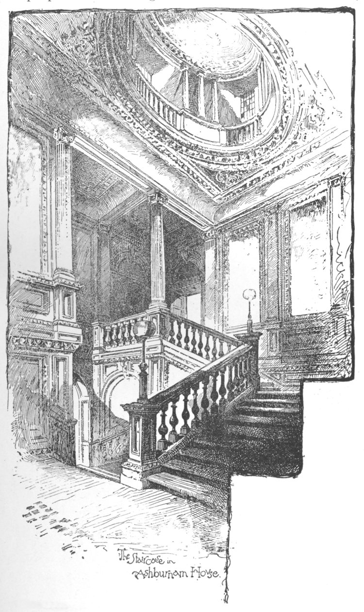 Die Treppe, Ashburnham House, 1890 von Herbert Railton