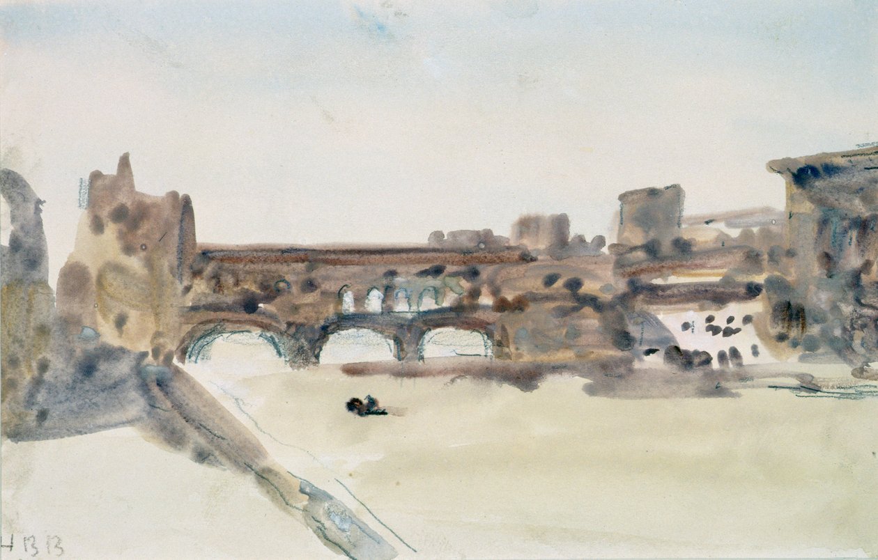 Die Ponte Vecchio, Florenz von Hercules Brabazon Brabazon