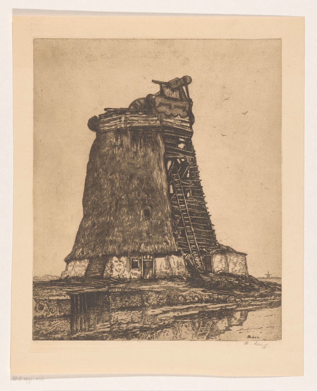 Mühle von Herman Heuff (signed by artist)