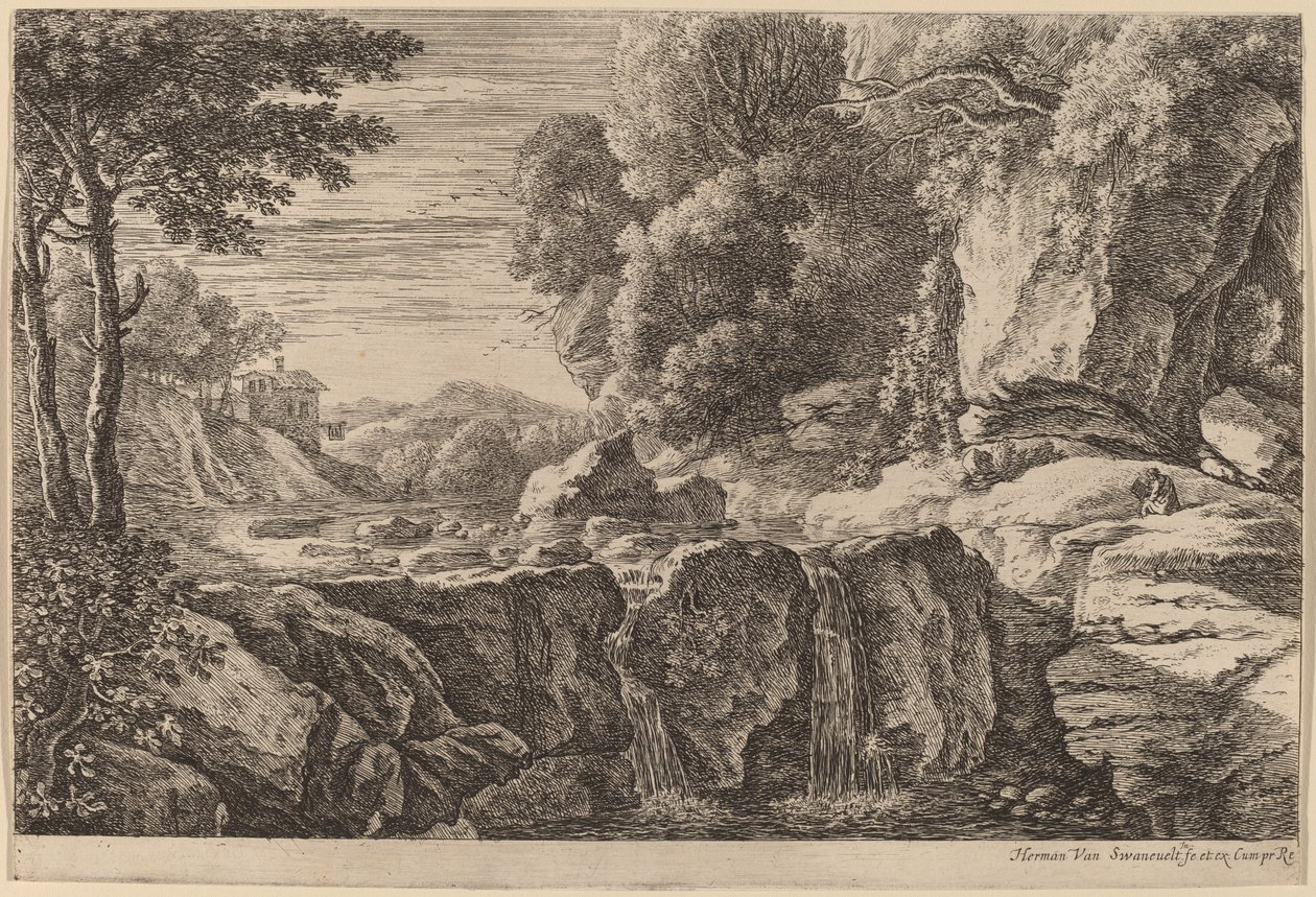 Der kleine Wasserfall von Herman van Swanevelt
