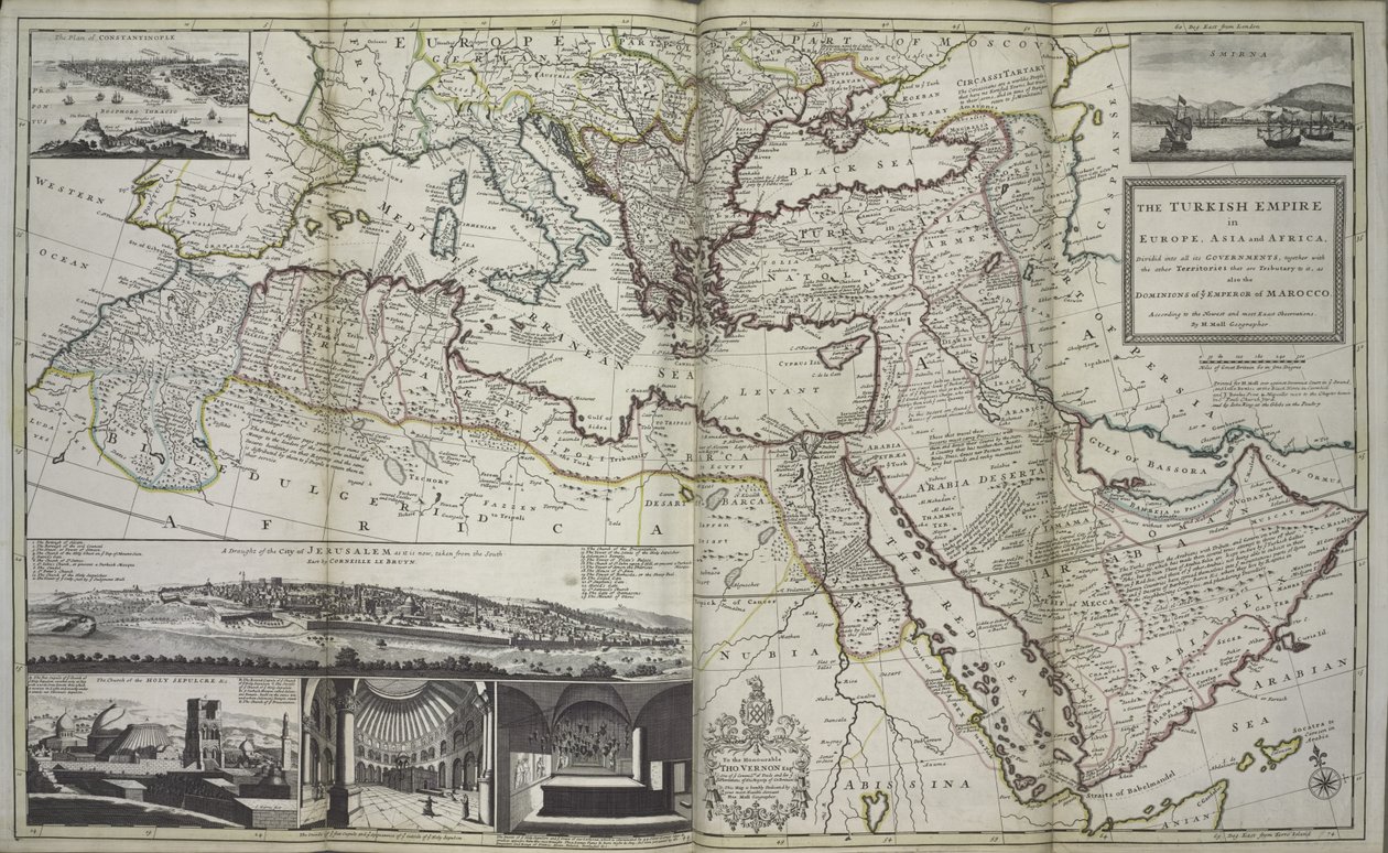 Das Türkische Reich in Europa, Asien und Afrika, 1736 von Hermann Moll