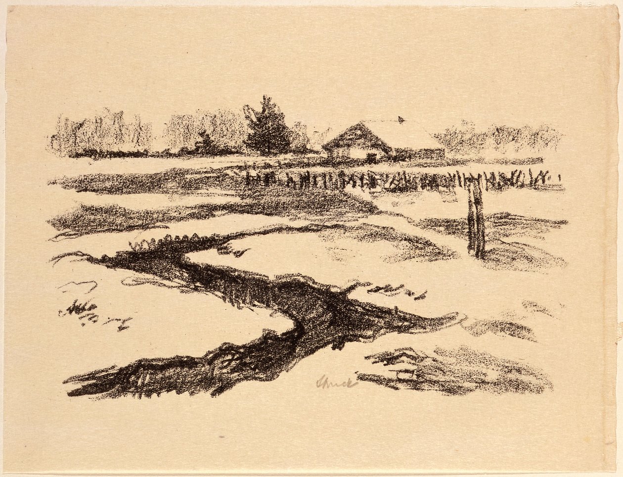 Verschneite Gräben von Hermann Struck
