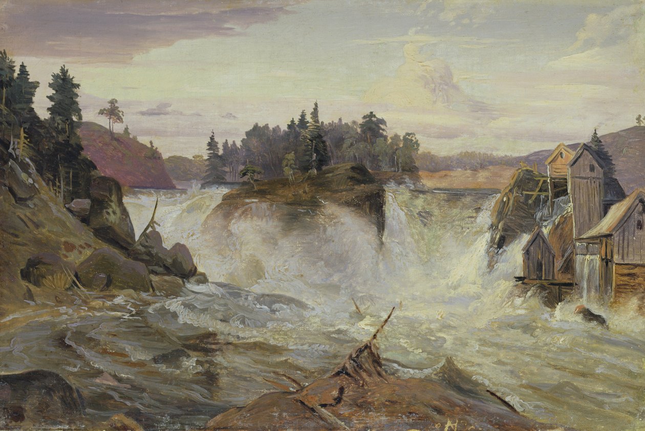 Wasserfall in den Bergen, 1836 von Hermann Joseph Neefe