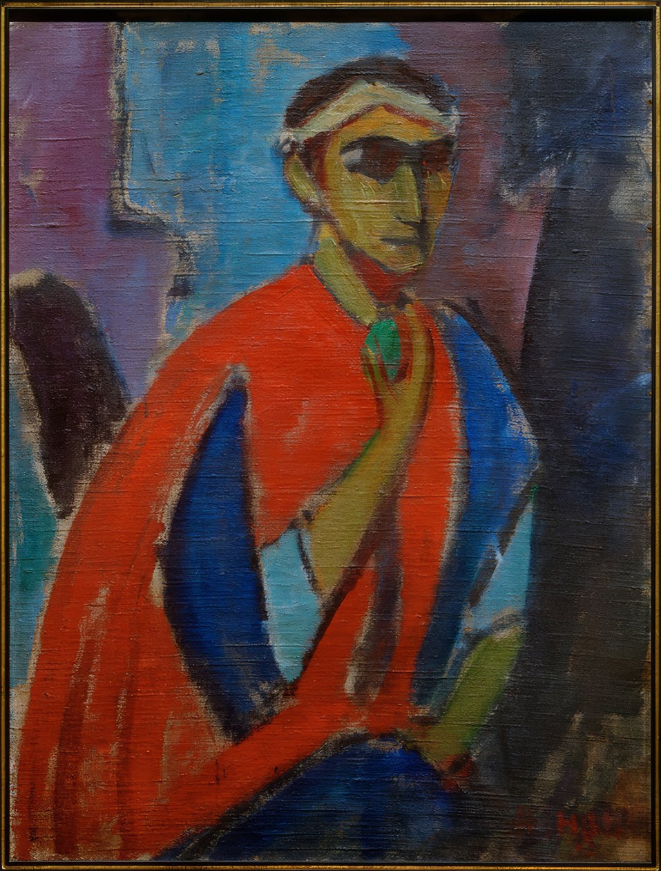 Selbstbildnis im Kostüm (Der Römer) von Hermann Stenner