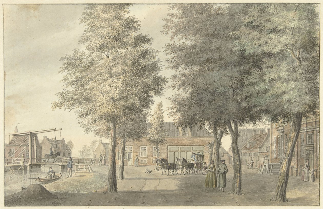 Platz im Dorf Zuilen von Hermanus Petrus Schouten