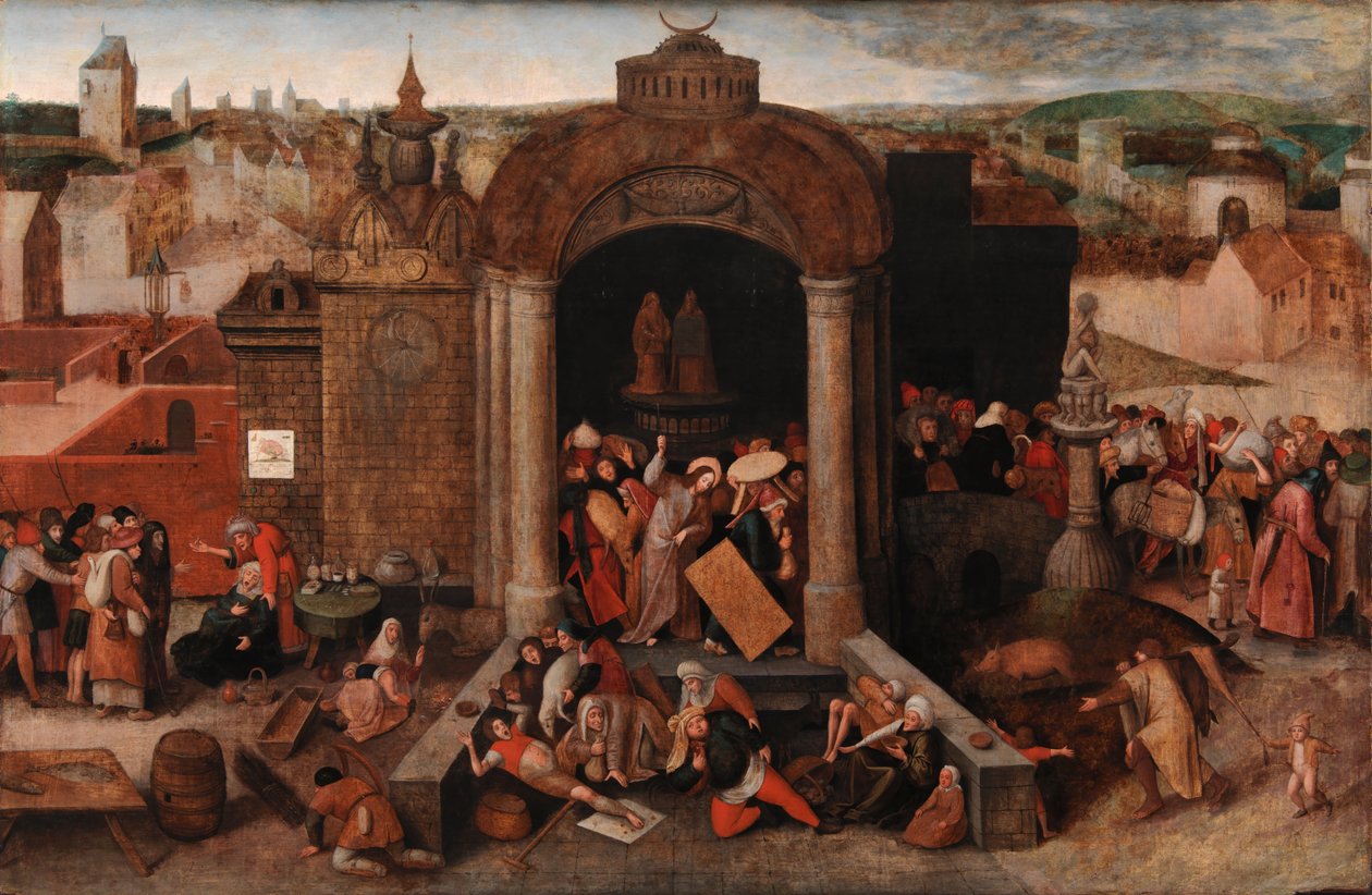 Christus vertreibt die Händler aus dem Tempel von Hieronymus Bosch