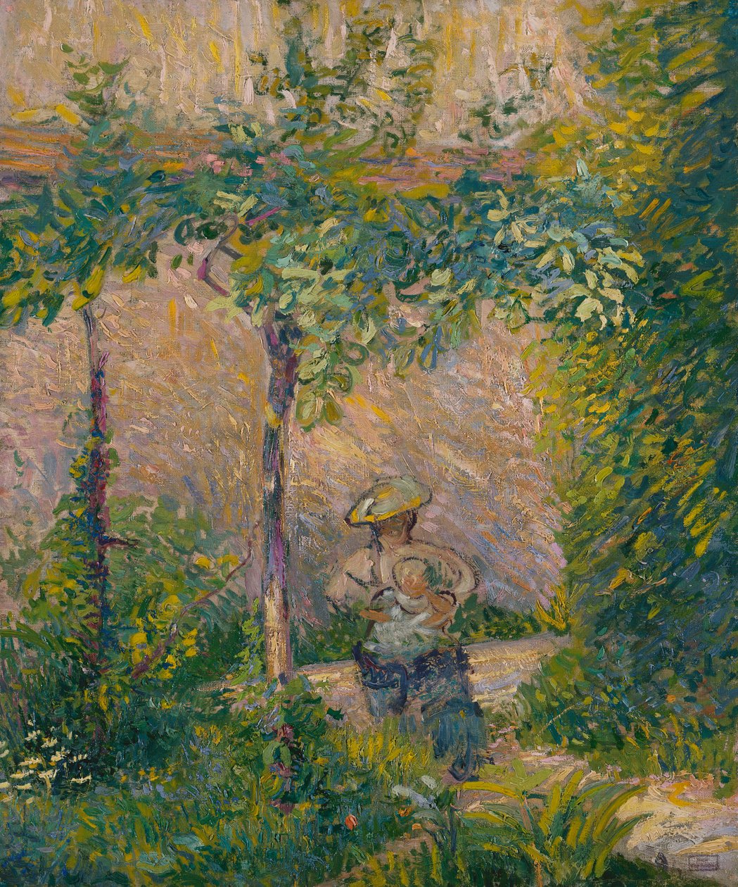 Frau im Garten von Hippolyte Petitjean