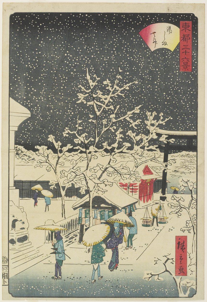 Yushima-Schrein, September 1862 von Hiroshige II