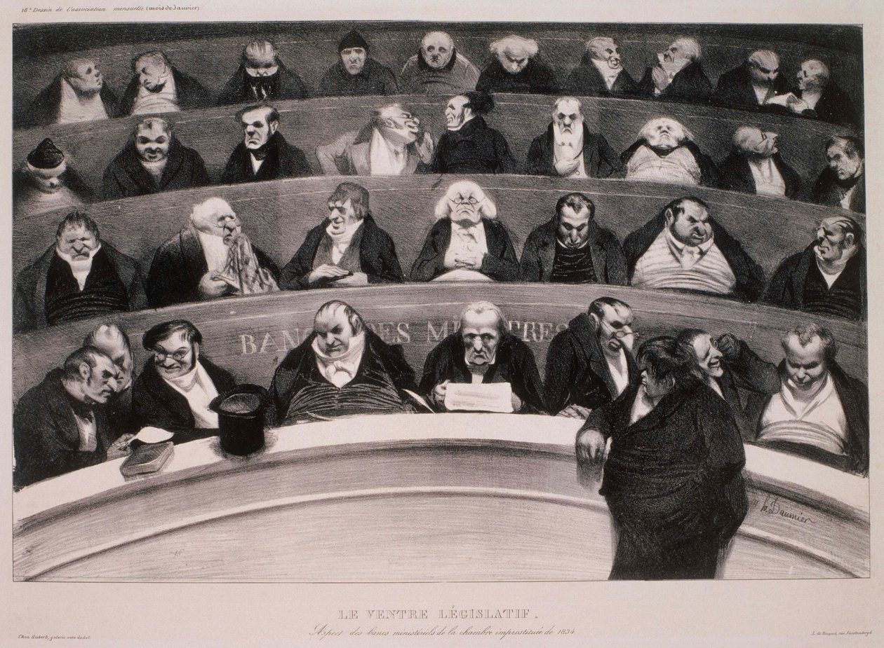 Der gesetzgebende Bauch von Honoré Daumier
