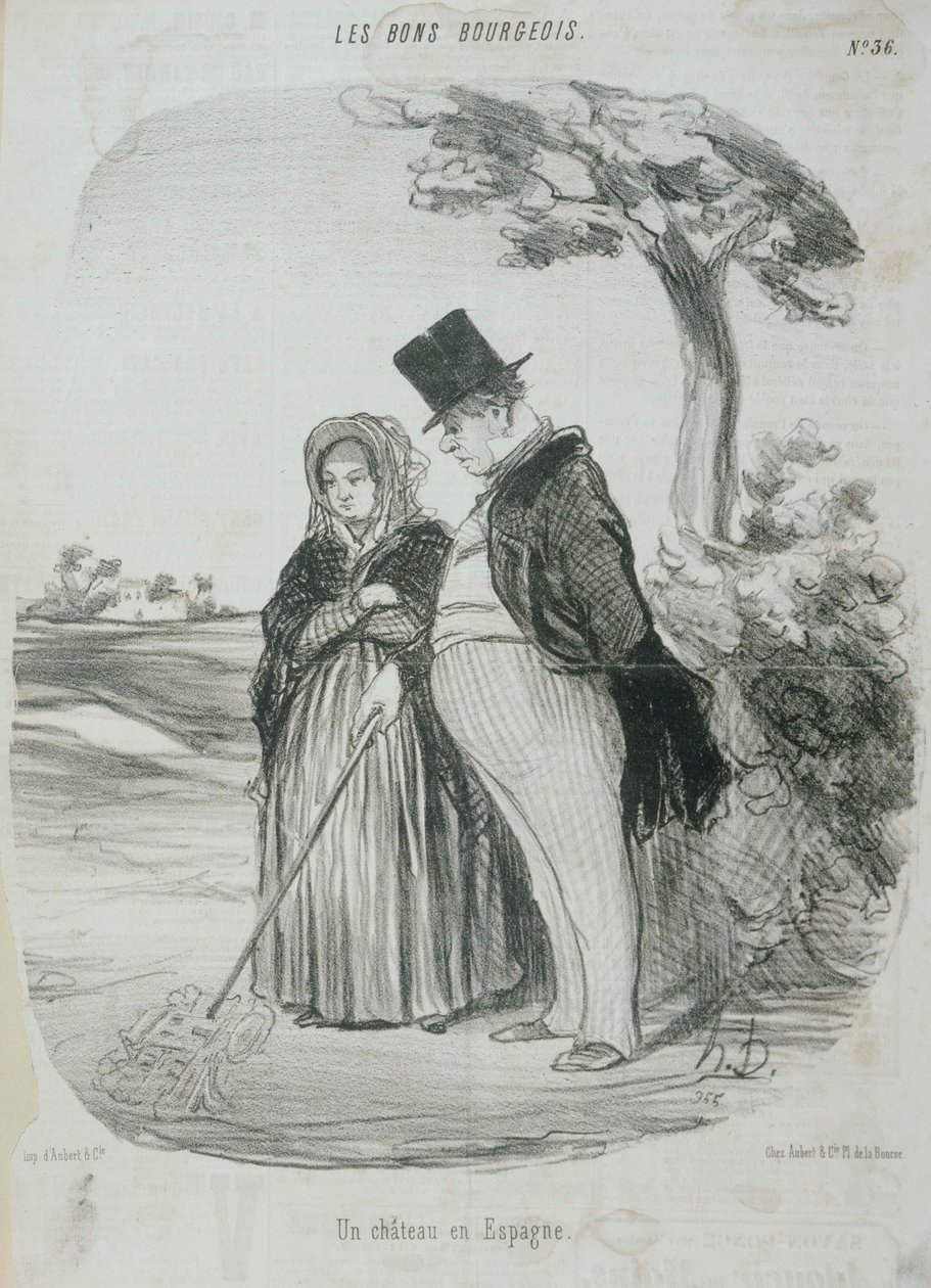 Die guten Bürger - Ein Schloss in Spanien von Honoré Daumier
